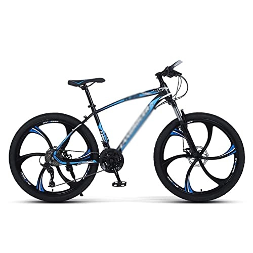 Mountainbike : LZZB Mountainbike 21 / 24 / 27 Geschwindigkeit 26 Zoll Räder Doppelscheibenbremse Carbon Stahlrahmen Fahrrad Geeignet für Männer und Frauen Radsportbegeisterte / Blau / 24 Geschwindigkeit
