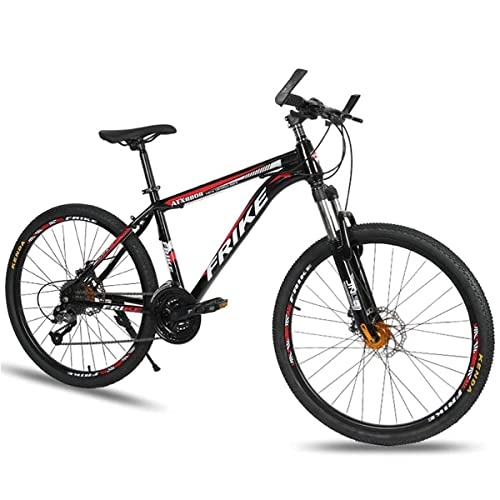 Mountainbike : LZZB Mountainbike 21 / 24 / 27 Speed ​​Mountainbike 27, 5 Zoll Räder Doppelscheibenbremse Fahrrad für einen Pfad Trail Berge / Rot / 27 Speed