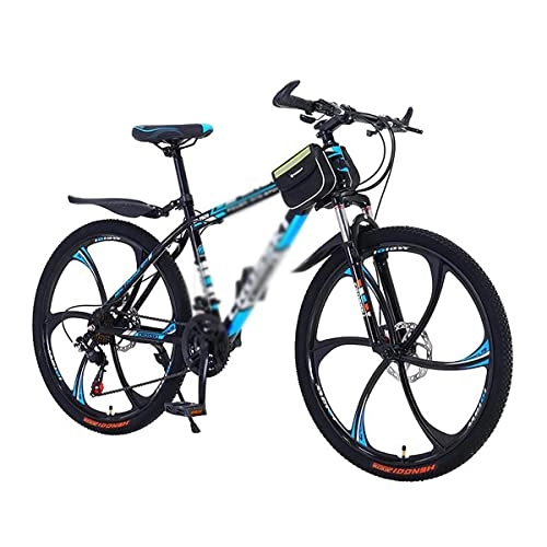 Mountainbike : LZZB Mountainbike 21 Speed ​​Carbon Stahlrahmen 26 Zoll Laufräder Scheibenbremsen Fahrrad für Pfad, Trail &Amp; Berge / Blau / 24 Geschwindigkeit