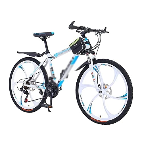 Mountainbike : LZZB Mountainbike 21 Speed ​​Carbon Stahlrahmen 26 Zoll Laufräder Scheibenbremsen Fahrrad für Pfad, Trail &Amp; Berge / Weiß / 21 Geschwindigkeit