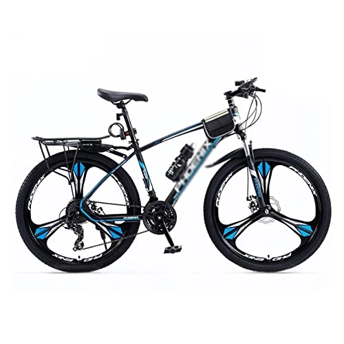 Mountainbike : LZZB Mountainbike 24 Geschwindigkeit 27, 5 Zoll Räder Doppelscheibenbremse Carbonstahlrahmen MTB Fahrrad für Männer Frau Erwachsene und Jugendliche mit Zubehör (Größe: 24 Geschwindigkeit, Farbe: B