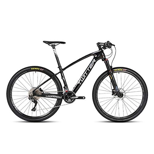 Mountainbike : Mountainbike 26 / 27, 5 Zoll SHIMANO M7000-22 Geschwindigkeiten für Erwachsene Off-Road-Bike-Radfahren mit Luftdruck-Stoßdämpfer und Vordergabel-Ölbremse, Carbonfahrräder für Herren, Black, 27.5*15.5"