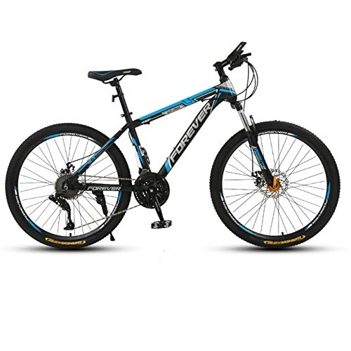 Mountainbike : Mountainbike für Erwachsene, 26-Zoll-Herren-Doppelscheibenbremse, Hardtail-Mountainbike, Verstellbarer Fahrradsitz, Rahmen aus Kohlenstoffstahl, C-26 Zoll, 27 Geschwindigkeiten