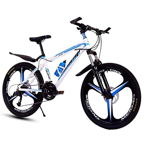 Mountainbike : Mountainbike Mountain Bike MTB 26inch Mountainbike, Aluminium Rahmen, Mag-Rad, Doppelscheibenbremse und Vorderradaufhängung, 24 Geschwindigkeit Mountainbike Mountain Bike MTB ( Color : White+Blue )