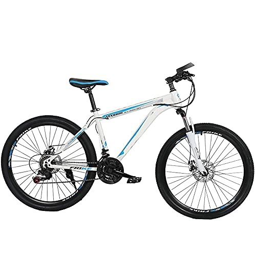 Mountainbike : N&I Country Mountain Bike 26 Inch with Double Disc Brake MTB for Adults Hardtail Bike with Adjustable Seat Thickened Carbon Steel Frame Spoke Wheel