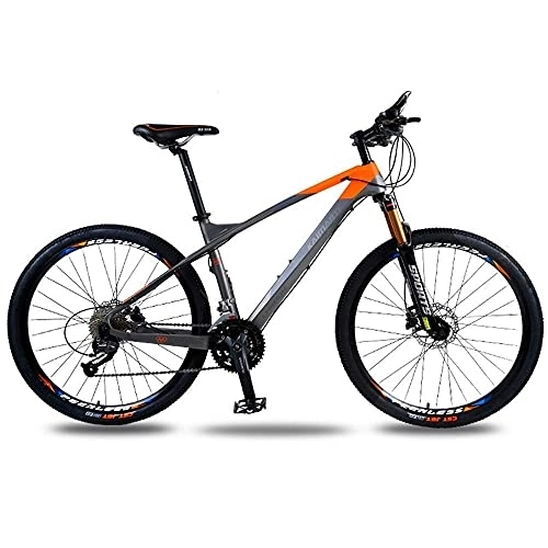 Mountainbike : Outdoor-Sport Hardtail-Mountainbike, Kohlefaser-Fahrrad 26 Zoll 30-Gang-Shift-Hardtail-Doppelölscheibenbremse für Erwachsene Offroad-Outdoor-Fahrt