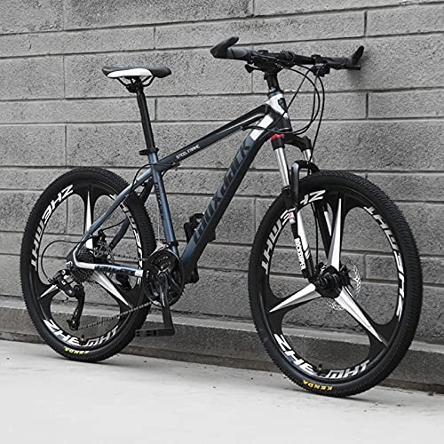 Mountainbike : PBTRM 26 Zoll Mountainbike, Geeignet Ab 160-185CM, Scheibenbremse, 21-30Gang-Schaltung, Vollfederung, Scheibenbremse Vorne Und Hinten, Jungen-Fahrrad Und Herren-Fahrrad, Schwarz, 30 Speed