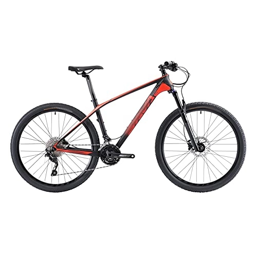 Mountainbike : QILIYING Cruiser Bike Mountainbike 29 Zoll Erwachsene Mountainbike Carbon Rahmen Mountainbike MTB mit M610 30 Geschwindigkeiten (Farbe: Schwarz, Größe: 29 x 21)