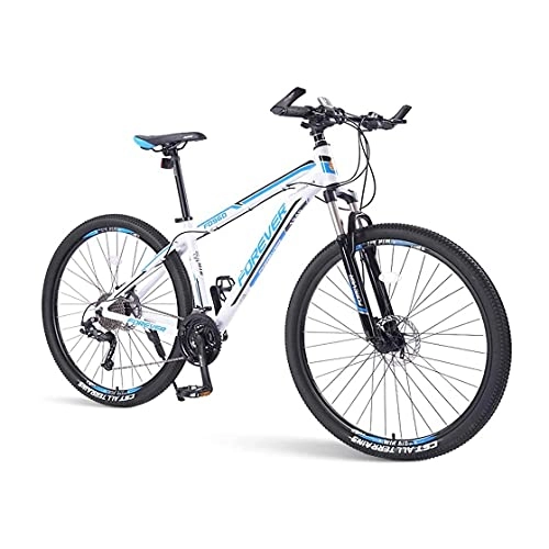 Mountainbike : QIU 26-Zoll-Aluminium-Mountainbike 33 Geschwindigkeiten, Scheibenbremse-Federgabel, 68-Zoll-Rahmengröße (Color : White, Size : 26")