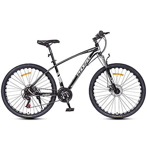 Mountainbike : QIU Mountainbikes Hyx1 26 Zoll 3 Speichen Räder 21 Geschwindigkeit Mountainbicy Dual Scheibenbremse Fahrrad (Color : White, Size : 26")