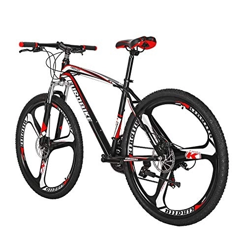 Mountainbike : QQW Mountainbike, 21 -Gang -Dual -Scheibenbremse Für Herren -Vorhänferrad Fahrrad / 3-Spoke Red