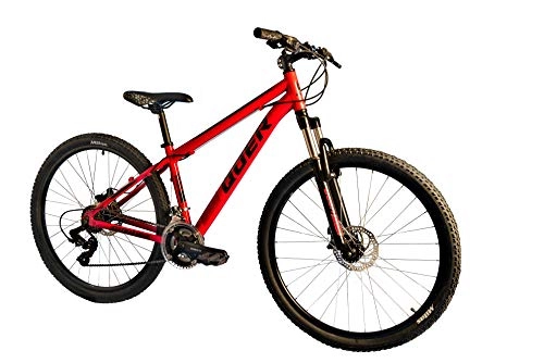 Mountainbike : Quer Dusk 27, 5 Nummer 2 27, 5", Aluminium, 21 GESCHWINDIGKEITEN, MECHANISCHE SCHEIBENBREMSE, SCHLOSSGABEL (RED, S17)