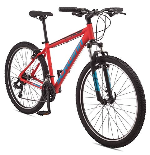 Mountainbike : Schwinn Mesa 3 Adult Mountain Bike, 21 speeds, 27.5-inch Wheels, Large Aluminum Frame, Red