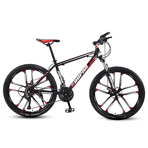 Mountainbike : SHUI Mountainbike ， Adult Offroad Road Bicycle 26 Zoll 21 / 24 / 27 Geschwindigkeit Stoßdämpfung Mit Variabler Geschwindigkeit, Studenten Im Teenageralter, Männer Und Frauen BK-RD 10wheels- 27 SPD