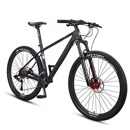 Mountainbike : WXX 27, 5-Zoll-Hardtail Mountain Bikes 33 Speed ​​Carbon Fiber-Rahmen Mountain Trail Bike Ultraleichtdoppelstoßdämpfung Variable Speed-Rennwagen