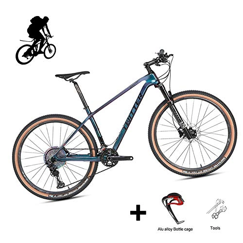 Mountainbike : XIYAN Luminous Carbon-Faser-Fahrrad, 27, 5 / 29 Zoll-Leichtgeländewagen Erwachsene M8100-24 Variable Speed ​​Oil Brems Rasse Klasse, mit versteckter Linie Entwurf, L