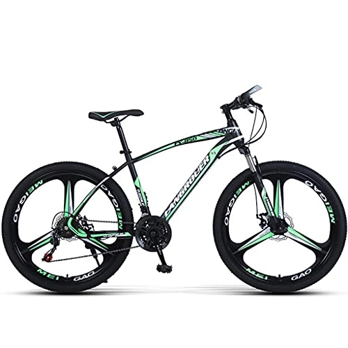 Mountainbike : Y DWAYNE MTB Mountainbike 26 Zoll, 27-Gang-Hinterrad-Deraileur, Scheibenbremsen vorne und hinten, mehrere Farben, geeignete Höhe 160-185 cm, grün