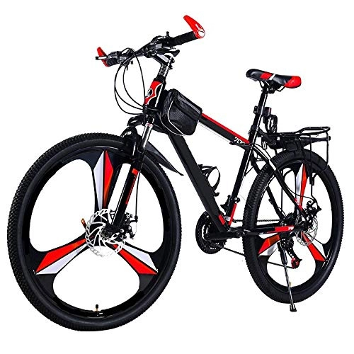 Mountainbike : yfkjh Mountainbike, variable Geschwindigkeit, Geländefahrrad, leicht, für Erwachsene, Doppelscheibenbremse, stoßdämpfend, 61 cm, 27 Gänge.