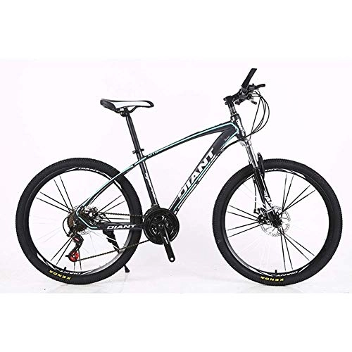 Mountainbike : YISUNF. Outdoor-Sport Mountainbike 2130 Geschwindigkeiten 26" Speichen Felgen Fahrraddoppelscheibenbremse Federgabel Federung Antislip Fahrräder (Color : Green, Size : 27 Speed)