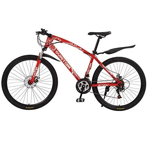 Mountainbike : YUANP 26-Zoll-Fahrräder Mountainbikes Rahmen Aus Kohlenstoffhaltigem Stahl Rennradrennen Rennrad-Doppelscheibenbremsen, C-21speed