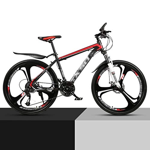 Mountainbike : ZRN Mountainbike Fahrrad 27-Gang-Stahlrahmen mit hohem Kohlenstoffgehalt und Doppelscheibenbremse Fahrrad Freizeit Damen- und Herrenfahrrad Pendlerfahrrad
