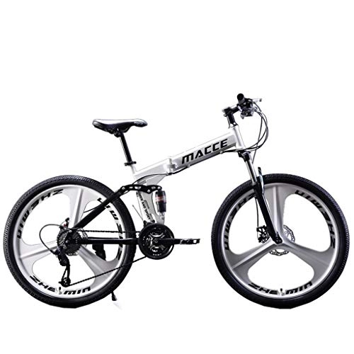 Zusammenklappbare Mountainbike : 26IN Carbon Steel Mountainbike 21-Gang-Fahrrad mit Vollfederung MTB