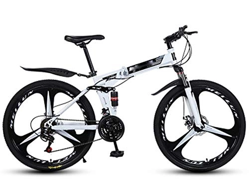 Zusammenklappbare Mountainbike : Bike Bicycle 26 Zoll Folding Shock Speed ​​Bikes mit Doppelstoßdämpfern und Doppelscheibenbremsen MTB-Fahrrädern-26inch-27speed
