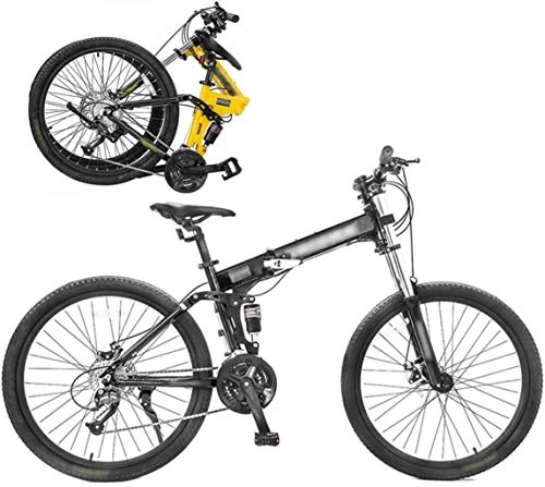 Zusammenklappbare Mountainbike : HongLianRiven Bikes Off-Road-Fahrrad, 26-Zoll-Folding Dmpfende Fahrrad mit Doppelscheibenbremse, faltbar Commuter Bikes - 27 Gang-Schaltung 5-25 (Color : Black)