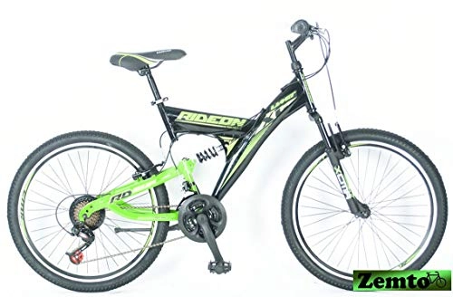 Zusammenklappbare Mountainbike : Hooptec MTB Mountainbike 24 Zoll, Umit Ride On, 46 cm schwarz-grün