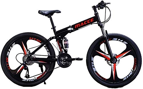 Zusammenklappbare Mountainbike : Mountainbike Erwachsene Mountain Bikes, 26in Carbon Steel 21-Gang-Fahrrad-Doppelscheibenbremse-Gebirgsfahrrad ZHAOSHUNLI (Color : Black)