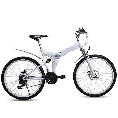 Zusammenklappbare Mountainbike : Mountainbike Variable Speed Folding Spring-Spoked Wheel Student Bike Doppelscheibe 94X73x33cm