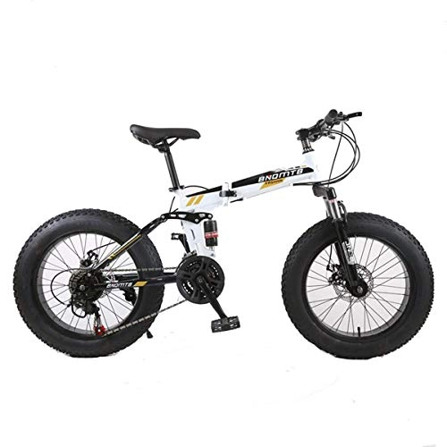Zusammenklappbare Mountainbike : NZ-Children's bicycles Mountainbike, 7 / 21 / 24 / 27 / 30 Speed ​​Steel Rahmen, 4.0"Fat Tyres Speichenräder Fahrwerk Faltrad