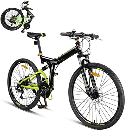 Zusammenklappbare Mountainbike : XHLLX Faltbare Mountain Bike 26 Zoll, 24-Speed ​​Bike, Unisex Leichtes Commuter Bike, Doppelscheibenbremse, MTB Fully Fahrrad, A