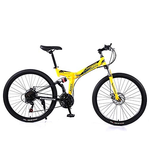 Zusammenklappbare Mountainbike : XINGXINGNS Klapprad 26 Zoll 21 Gang High Carbon Stahl Rahmen Faltrad Fahrrad Herren Damen Jungen Folding, 24inchs21speed