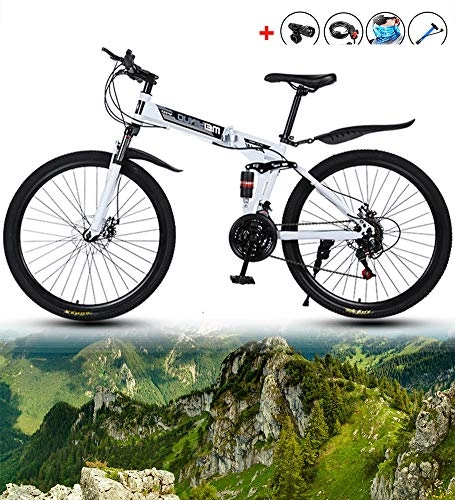 Zusammenklappbare Mountainbike : XYQCPJ 26 Zoll Mountainbike Fahrrad Faltrad, 30 Speichenrad 27 Geschwindigkeit Doppelscheibenbremse rutschfest Sicherheit Rennrad Fahrrad Fahrrad FüR Erwachsene Langstreckenreiten