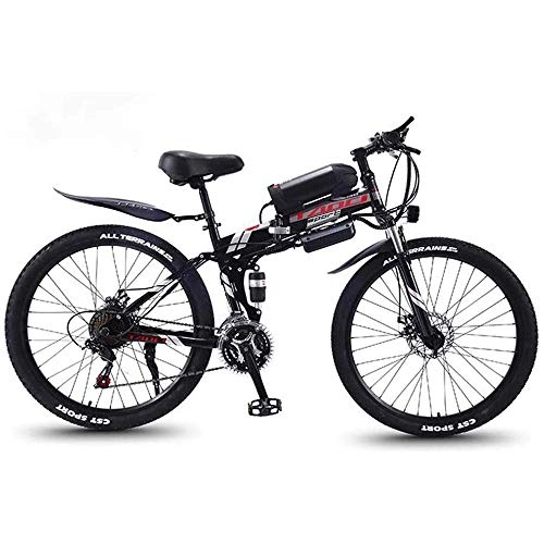 Zusammenklappbares elektrisches Mountainbike : COKECO Elektrofahrrad E-Bike Zusammenklappbares Elektrofahrrad, Zusammenklappbares Elektrofahrrad 26-Zoll-zusammenklappbares Lithium-Mountainbike 36V10AH Lithium-Ionen-Batterie Tragbares