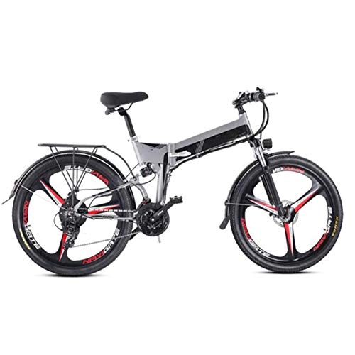Zusammenklappbares elektrisches Mountainbike : FZYE 26 Zoll Ebikefahrrad, 21 Geschwindigkeit Berg Boost Bicycle 48V350W Fahrräder Sport Outdoor Freizeit Radsport
