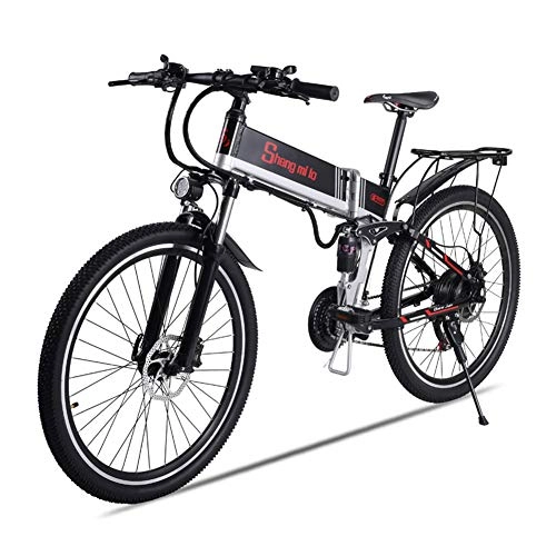 Zusammenklappbares elektrisches Mountainbike : LCLLXB Fahrrad 26 Zoll Aluminiumlegierung Faltrad Elektrofahrrad Mountainbike Rennrad Fahrrad Unisex