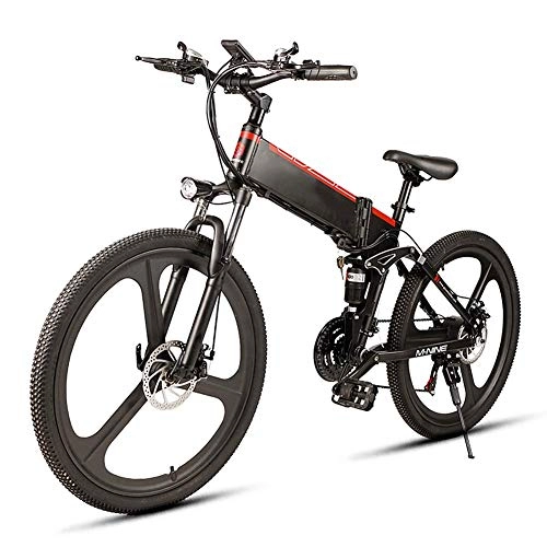 Zusammenklappbares elektrisches Mountainbike : N / A Mall 26inch Electric Mountain Bike Assist Elektro-Fahrrad mit Wechsel großen Kapazitäts-Lithium-Ionen-Akku (48V 350W) 21 Speed ​​Gear und DREI Arbeitsmodi für Erwachsene