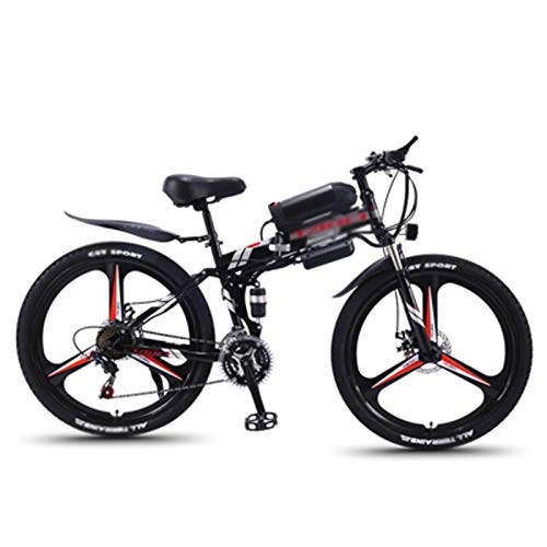 Zusammenklappbares elektrisches Mountainbike : Qinmo Elektrische Fahrräder for Erwachsene, Magnesium-Legierung Ebikes Fahrräder All Terrain, 26" 36V 350W 8 / 10 / 13Ah austauschbaren Lithium-Ionen-Akku Berg Ebike (Color : 21 Speed, Size : 8ah)