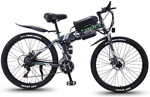 Zusammenklappbares elektrisches Mountainbike : Qinmo Elektro-Fahrrad, 26''E-Bike for Erwachsene Elektro-Mountainbike mit LED-Scheinwerfern und 36V 13AH Lithium-Ionen-Akku 350W MTB for Mnner Frauen (schwarz)