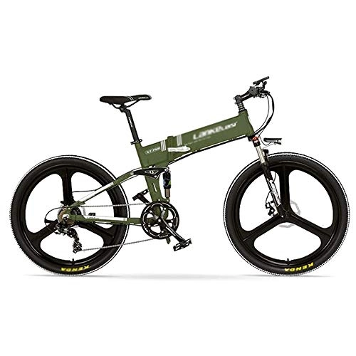 Zusammenklappbares elektrisches Mountainbike : Qinmo Faltbare Elektro-Fahrrad, 26-Zoll-Elektro-Mountainbike, vorne und hinten Scheibenbremsen, geeignet for Männer, Frauen, Outdoor-Sport Reiten (Color : B)