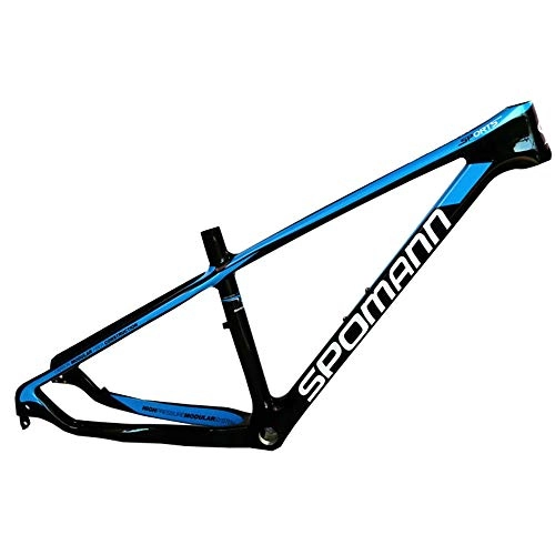 Cornici per Mountain Bike : LJHBC Cavalletti per Bicicletta Telaio per Mountain Bike 27.5ER in Fibra di Carbonio Assale della Bicicletta Tubo Sella 31, 6 mm Peso 1200 g Blu / Verde (Color : Blue, Size : 27erx17in)