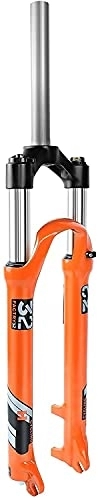 Forcelle per mountain bike : 26 27.5 29 Pollici Bici MTB Forcella Pneumatica, 105 Viaggio Tubo Dritto, Blocco Manuale Mountain Bike Forcella QR 9Mm 1-1 / 8"Freno A Disco, 3 Orange, 27.5 inch