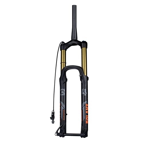 Forcelle per mountain bike : 27.5 29 Pollici MTB Forcella Sospensione Pneumatica Estensione Regola Corsa 175mm 1-1 / 2" Tubo Conico Forcelle Anteriori Mountain Bike Boost Perno Passante 15 * 110mm Magnesio + Lega Di Alluminio