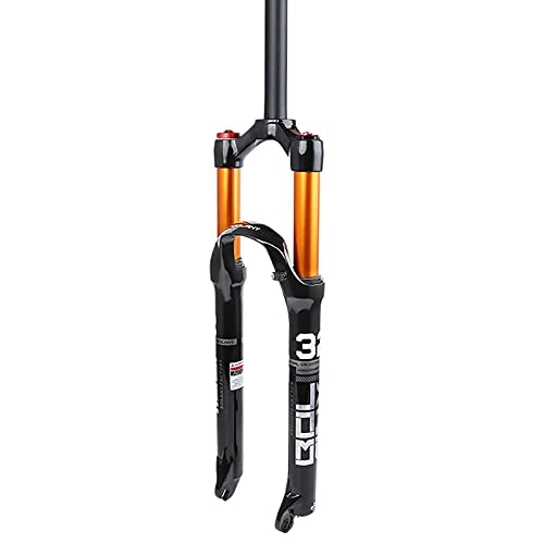 Forcelle per mountain bike : 50 Pollici Mountain Bike Air Fat Fork 4.0 Pneumatico, Viaggio 120Mm Tubo Dritto MTB Forcelle A Sospensione Blocco Manuale, 1-1 / 8 Bickless Bicycle Fork Fork Hub Spacing Fit Snow / Beach