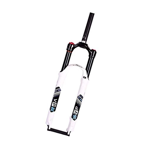 Forcelle per mountain bike : AIFCX Forcella pneumatica Mountain Fork Fork, Doppio Controllo della Spalla del Tubo Dritto, Sistema Pneumatico dell'ammortizzatore del Gas, per MTB Mountain Bike Road, White-29 in