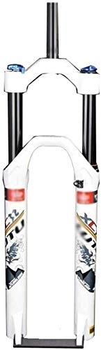 Forcelle per mountain bike : Air MTB Bicycle Suspension Fork 26 / 27.5 / 29 Tubo Dritto 28.6mm QR 9mm Travel 120mm Manuale / Corona Lockout XC Bike Fork Ultralight, Bianco, 29 inch