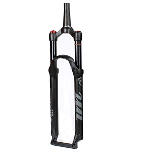 Forcelle per mountain bike : Ammortizzatore 26 / 27.5 / 29in Forcelle ammortizzate Freno a disco Forcella anteriore per bicicletta da montagna 120mm Forcella ammortizzata bicicletta MTB viaggio, Cone tube shoulder control-27.5IN