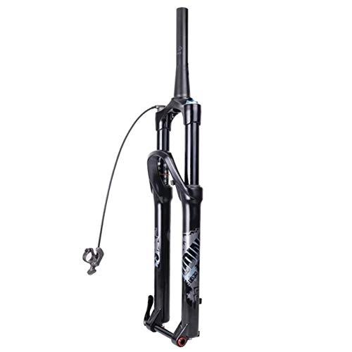 Forcelle per mountain bike : Attrezzature per il ciclismo Forchetta Air Air 120mm 26 27, 5 pollici Sospensione Sospensione Dritto Tubo conico Thru Axle QR Release rapido MTB Bici Bike Fork .per bici ( Color : Tapered 15mm remote )